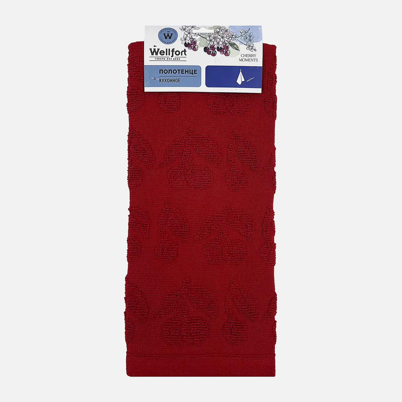 Полотенце кухонное махровое Wellfort 30*60см Cherry