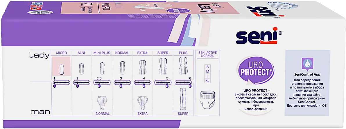 Прокладки Seni Lady Micro урологические 20шт