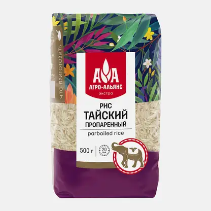 Рис Агро-Альянс Экстра Тайский пропаренный 500г