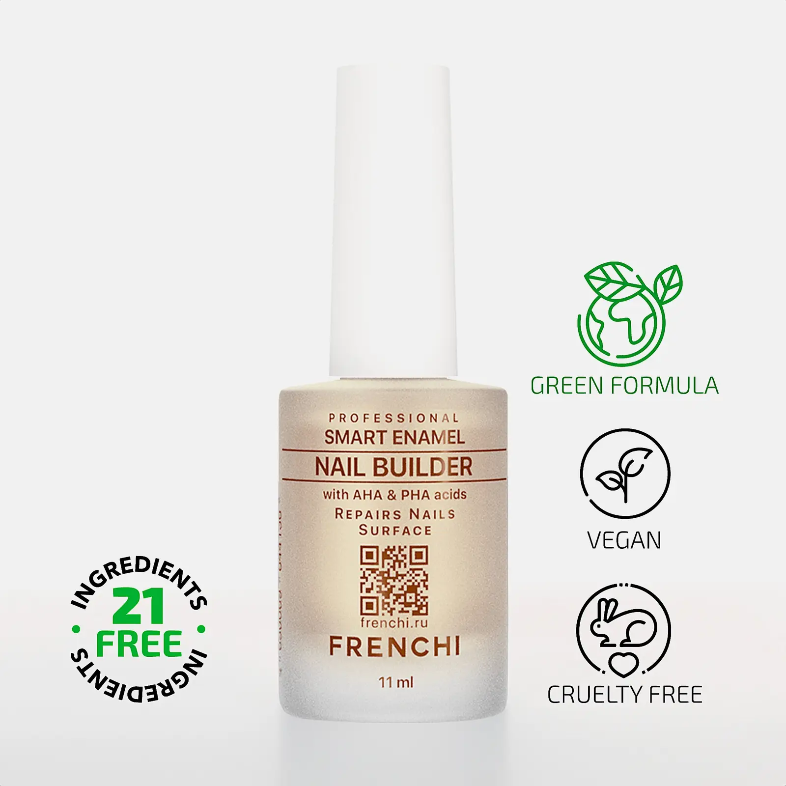 Умная эмаль Frenchi Восстановитель поврежденных ногтей
