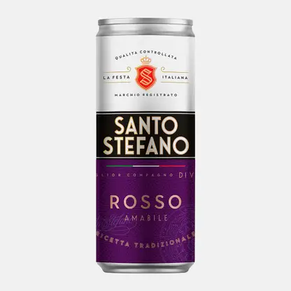 Вино игристое Santo Stefano красное полусладкое 6% 750мл