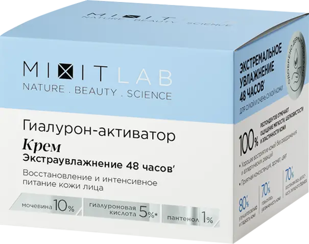 Крем для лица Mixit Экстра-увлажнение с мочевиной и гиалуроновой кислотой 50мл
