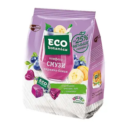 Изображение товара Конфеты Neo/Eco Botanica Смузи черника-банан 150г
