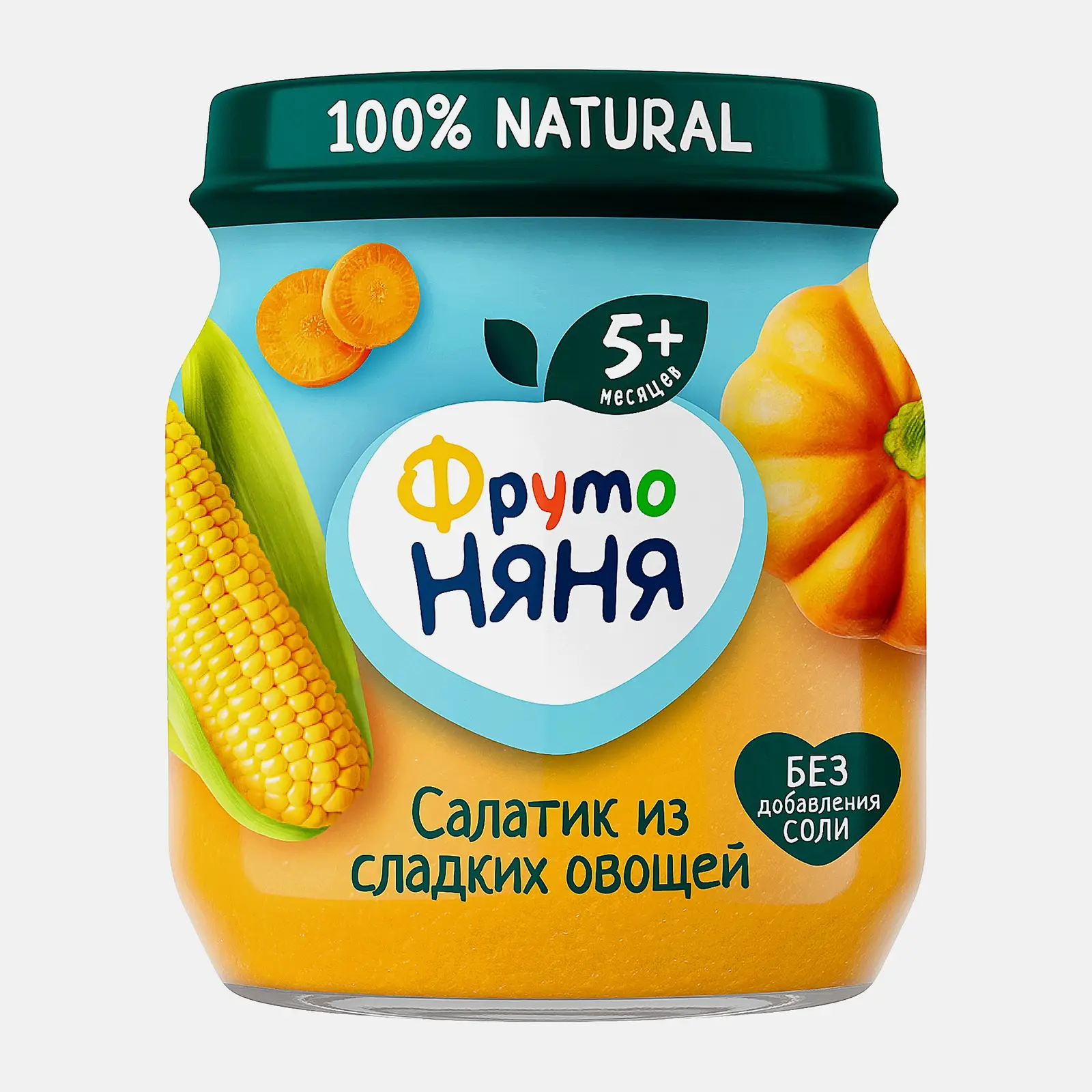 Изображение товара Пюре Фрутоняня Салатик из сладких овощей для детей 5 месяцев 110г