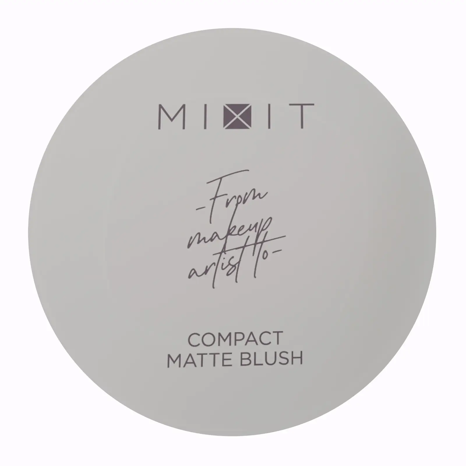 Компактные румяна для лица матовые тон 01 Mixit Make Up