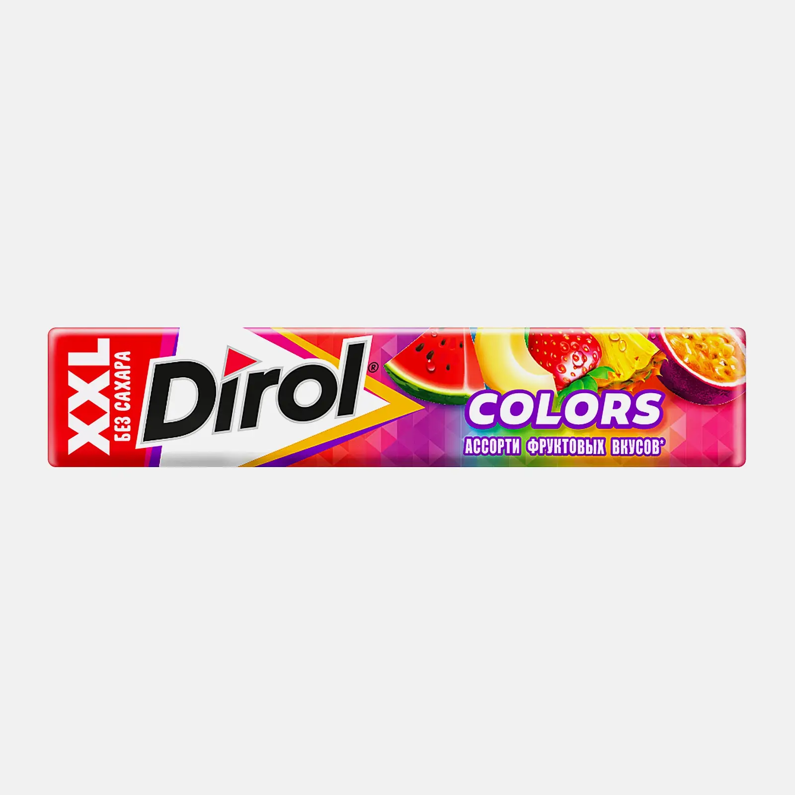 Изображение товара Жевательная резинка Dirol Colors XXL ассорти фруктовых вкусов 19г