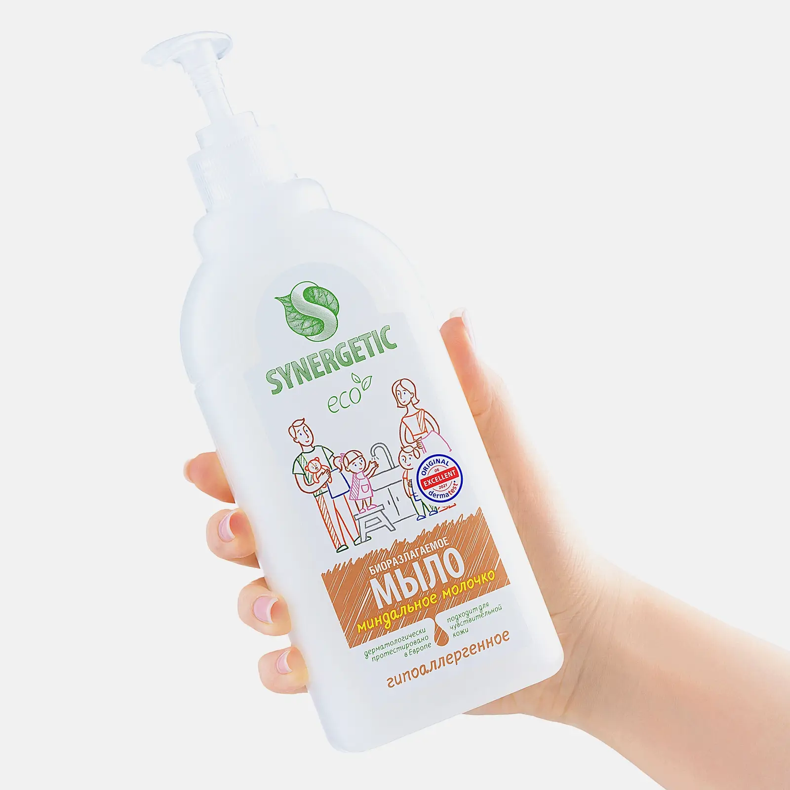 Мыло жидкое Synergetic Миндальное молочко 500мл