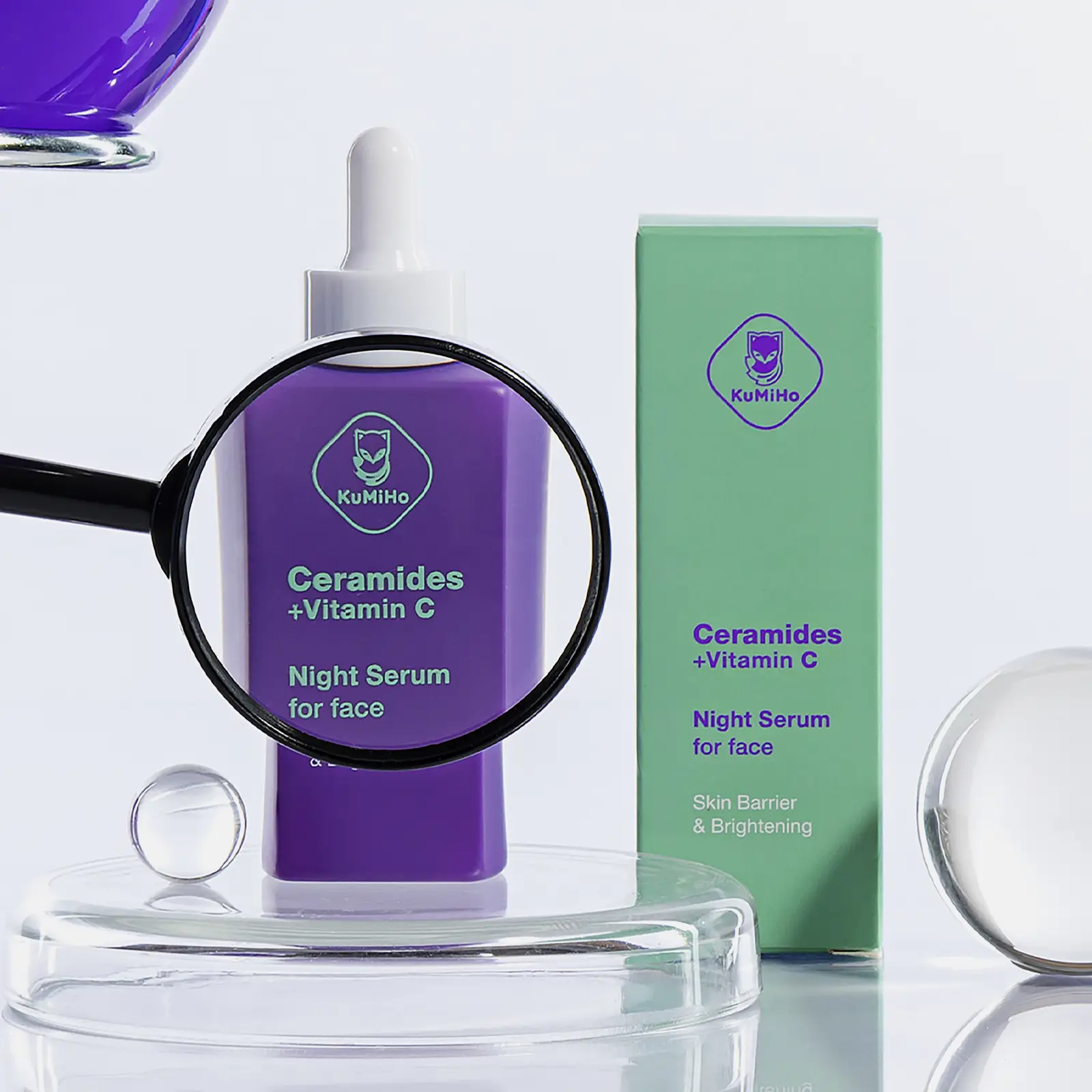 Сыворотка для лица Kumiho Fluid ночная увлажняющая с церамидами и витамином С 50мл - фото 2