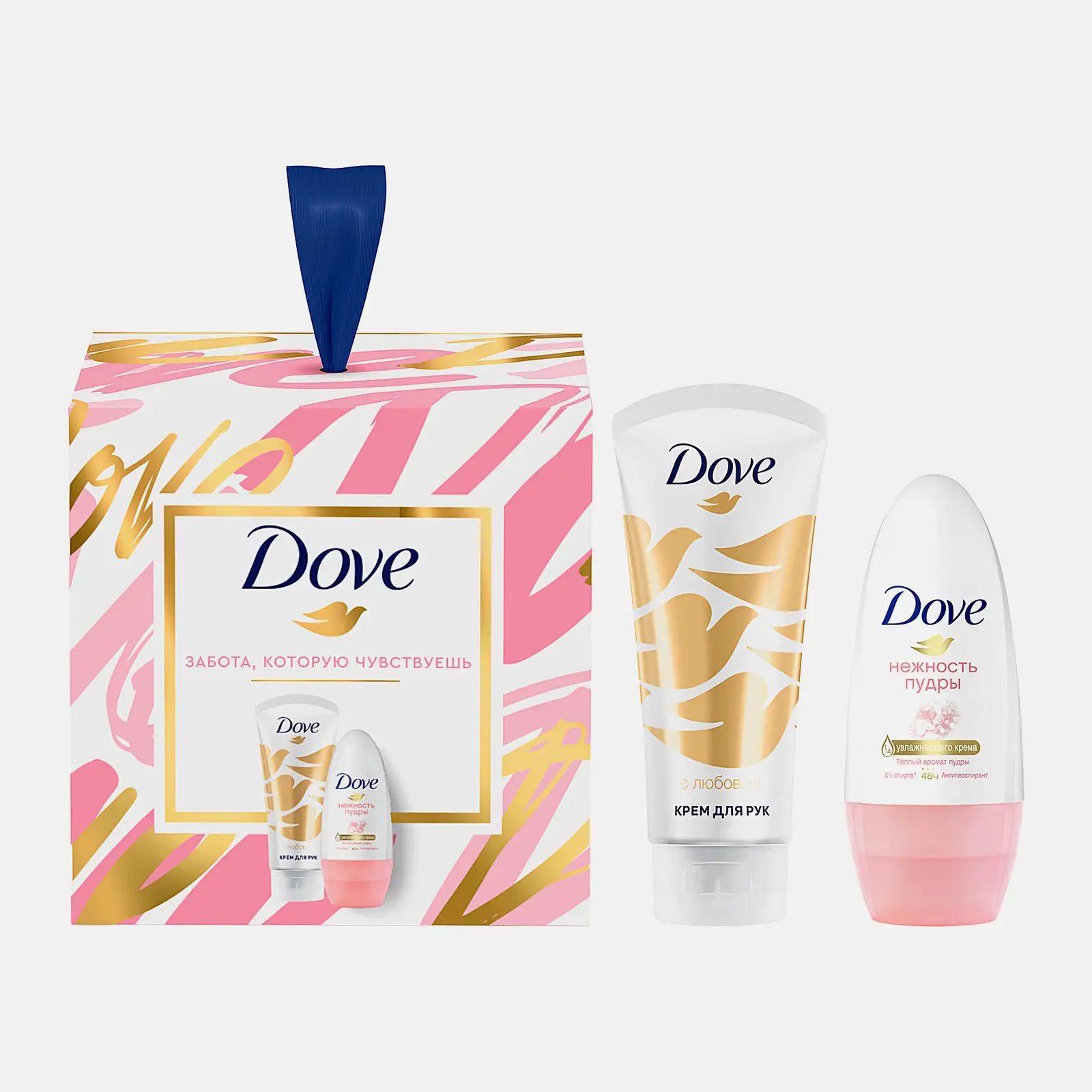 Подарочный набор Dove С любовью для вас Крем для рук 50мл Дезодорант 50мл в ассортименте