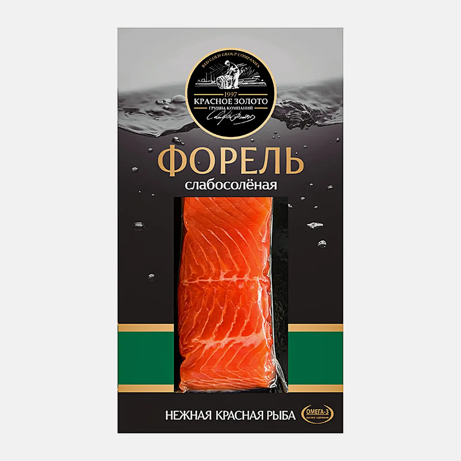 Изображение товара Форель слабосоленая филе-кусок на коже Красное золото 150г