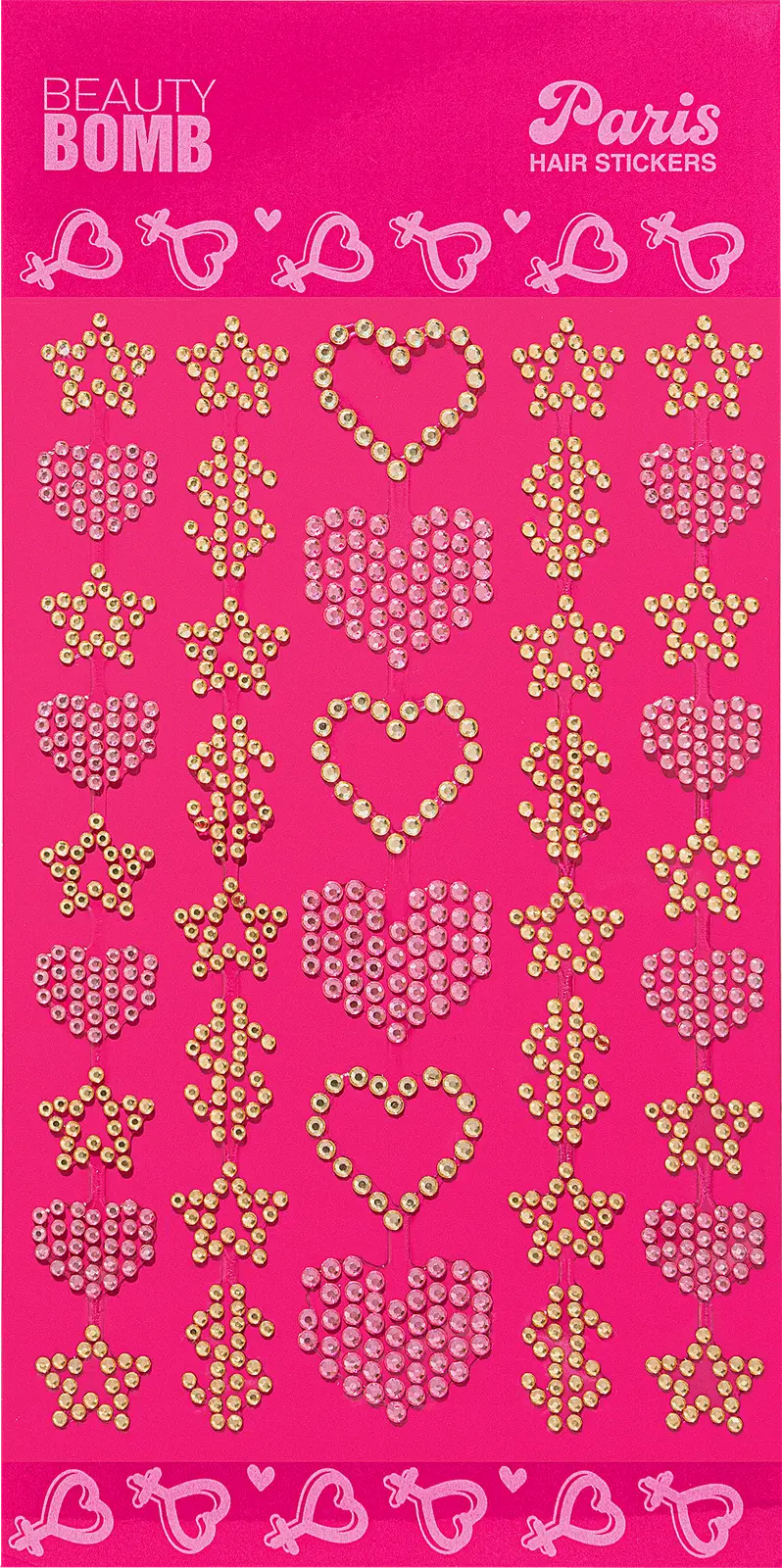 Наклейки для волос Beauty Bomb Romcore Paris 0.2*20*10см 12г