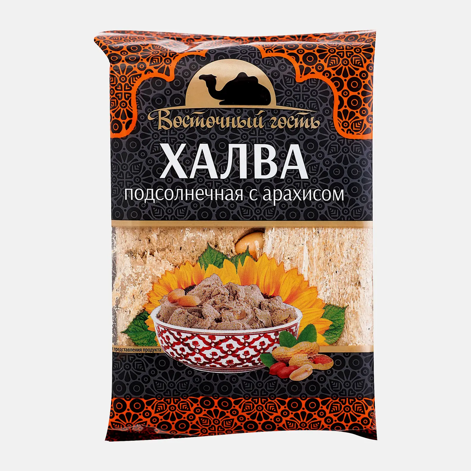 Изображение товара Халва Восточный Гость подсолнечная с арахисом 350 г натуральное восточное сладкое лакомство