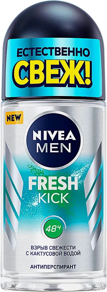 Антиперспирант Fresh Kick с кактусовой водой роликовый мужской NIVEA 50мл