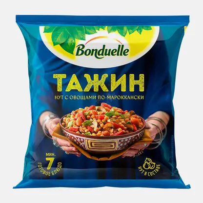 Нут Bonduelle с овощами по-мароккански Тажин быстрозамороженный 400г