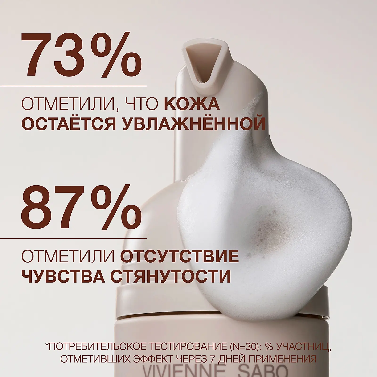 Мягкий мусс для умывания с гиалуроновой кислотой Vivienne Sabo Basic Luxury 150мл