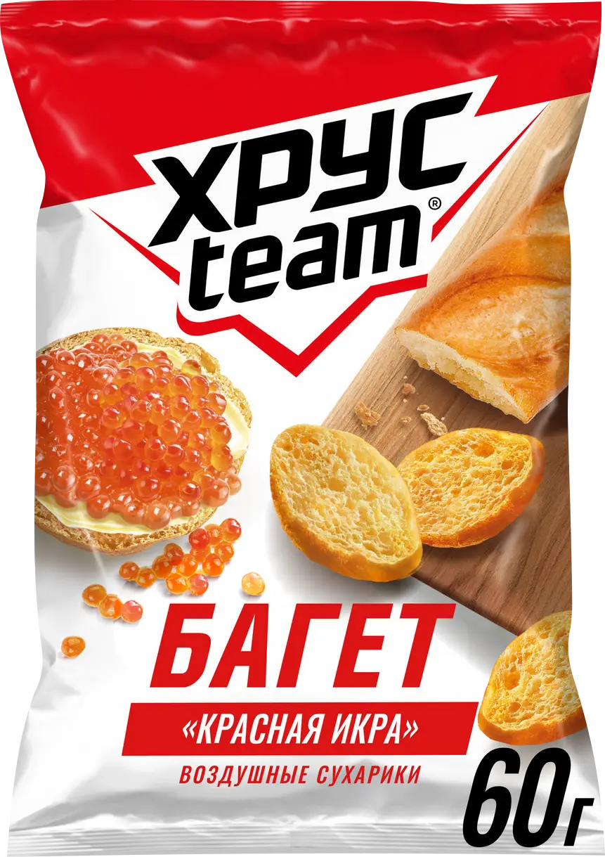 Багет Хрусteam со вкусом Красная Икра 60г - Магнит-Продукты