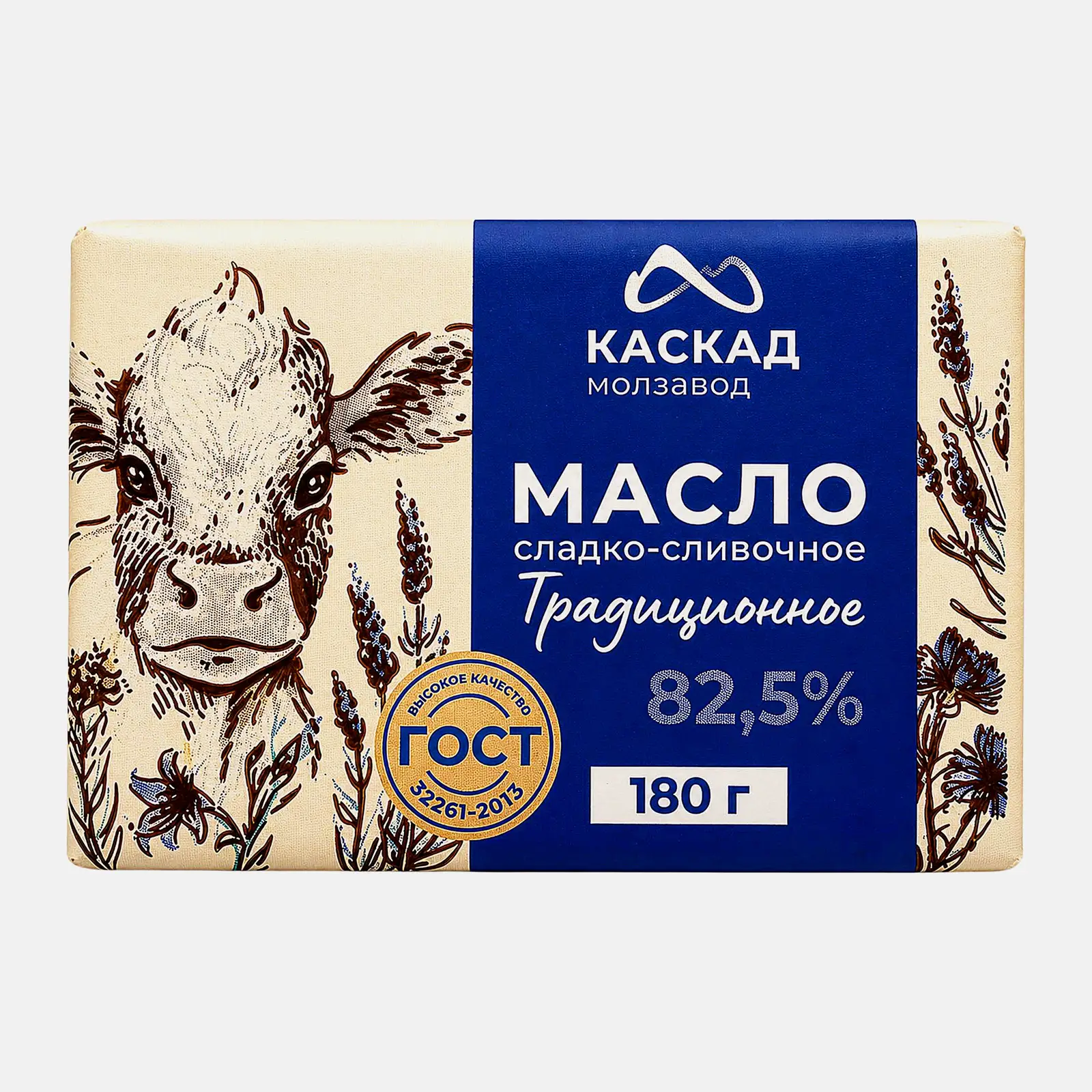 Сладко-сливочное масло Традиционное Каскад 82.5% 180г