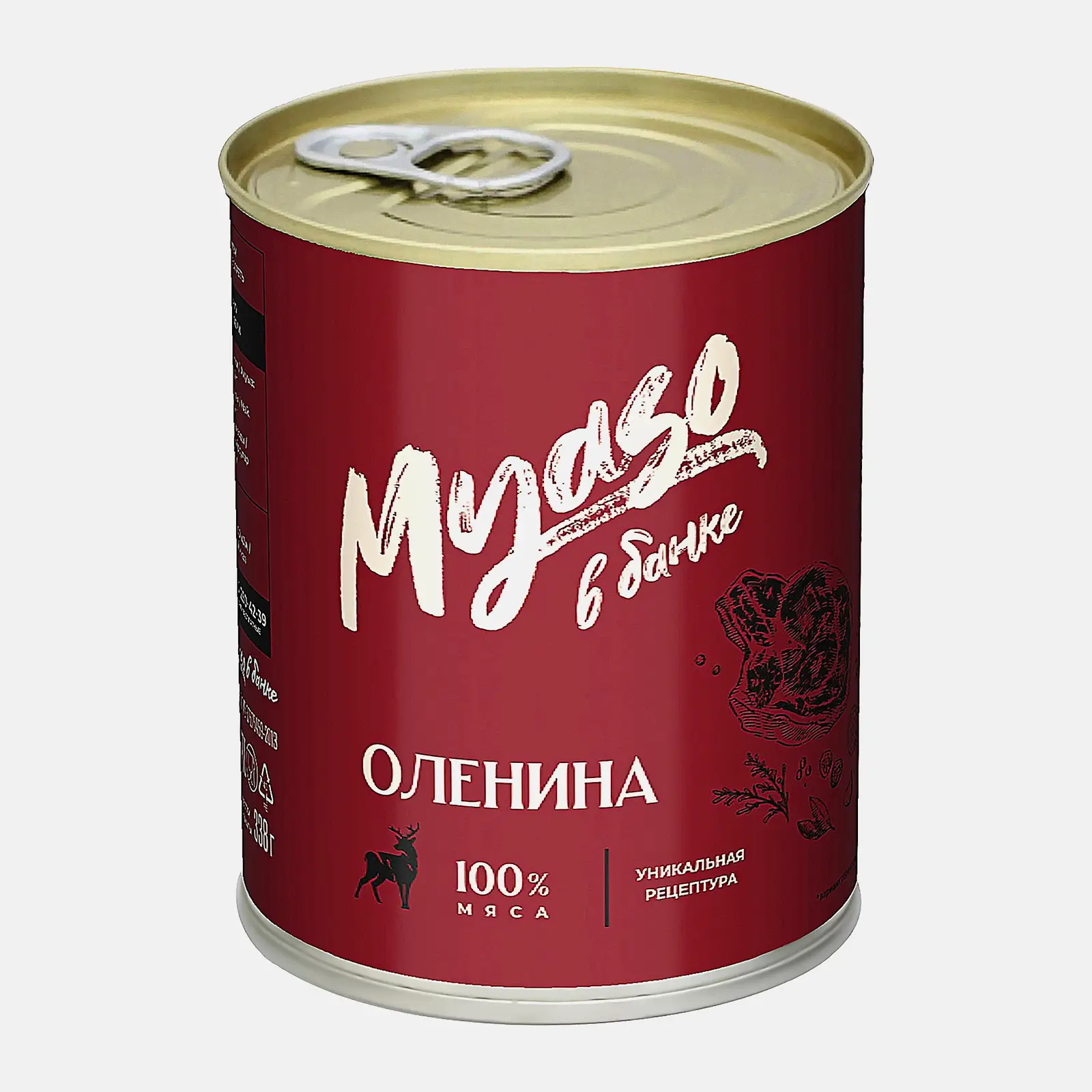 Изображение товара Оленина тушеная Myaso Классическая в банке 338г