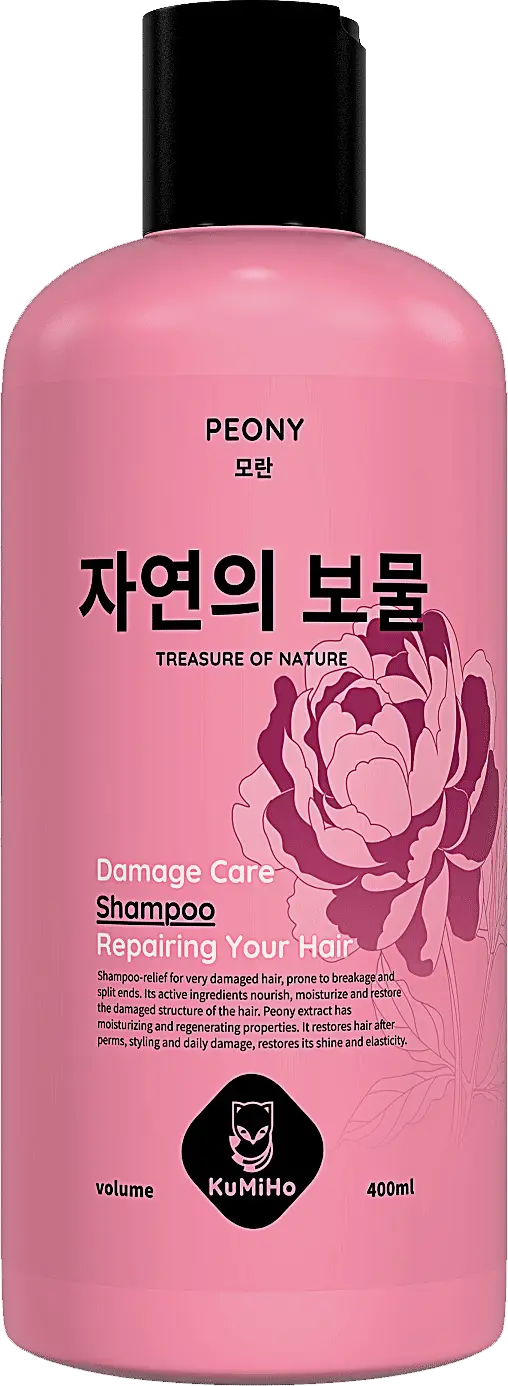 Шампунь для поврежденных волос Kumiho восстанавливающий Пион 400мл