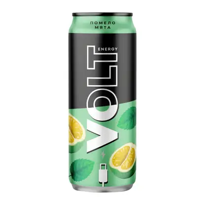 Изображение товара Энергетический напиток со вкусом помело и мяты Volt Energy 450мл Изображение товара Энергетический напиток со вкусом помело и мяты Volt Energy 450мл