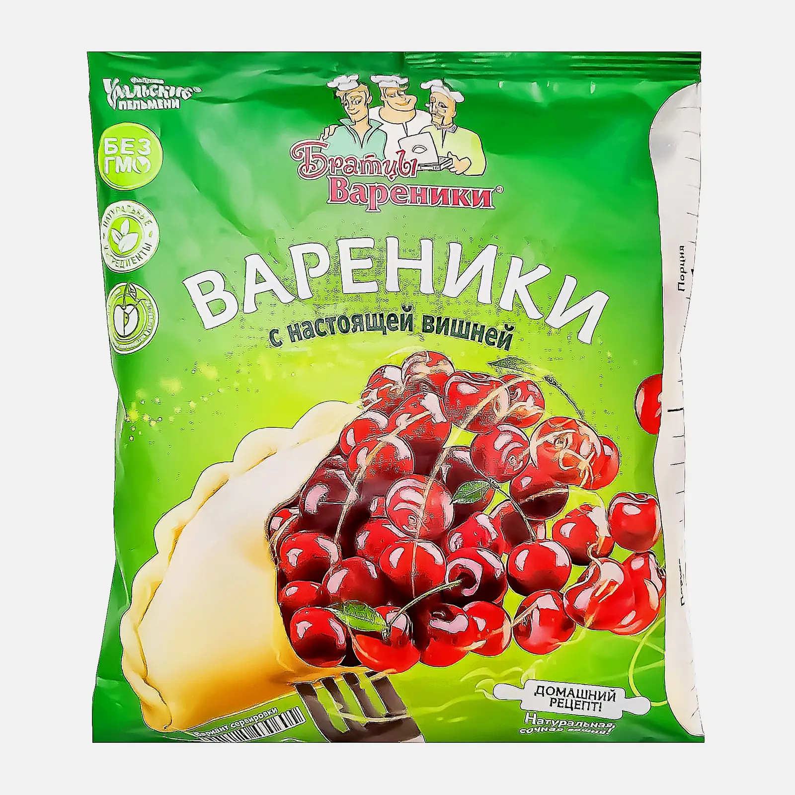 Изображение товара Вареники Братцы с вишней 350г без вредных добавок натуральные