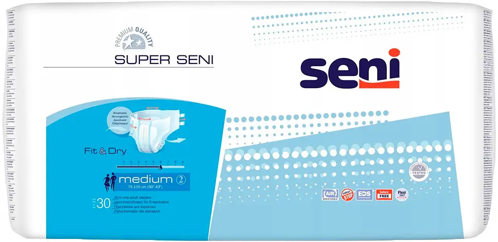 Подгузники Seni Super Classic Medium для взрослых 30шт
