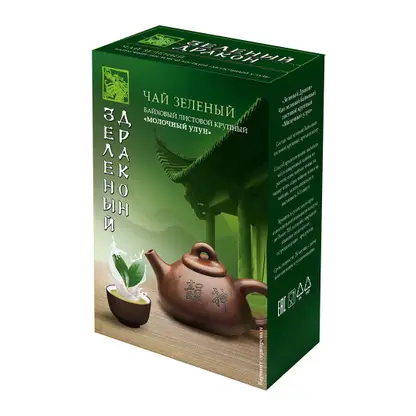 Изображение товара Чай зеленый Зеленый Дракон крупнолистовой молочный улун 100г