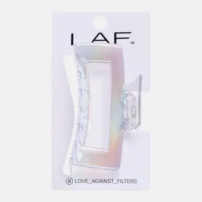 Краб для волос LAF прозрачный с переливом в ассортименте