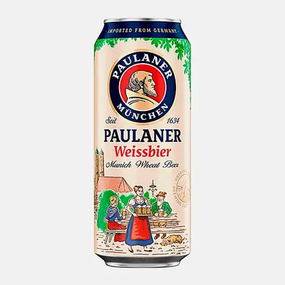 Пиво Paulaner Hefe-Weißbier светлое нефильтрованное 5.5% 500мл