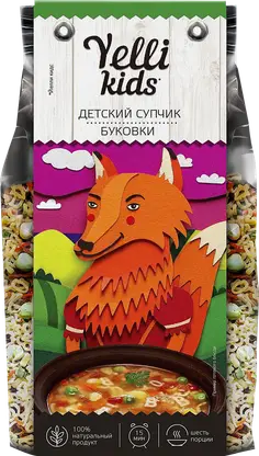 Детский супчик Буковки/Свекольник/Гороховый Yelli Kids 80г в ассортименте