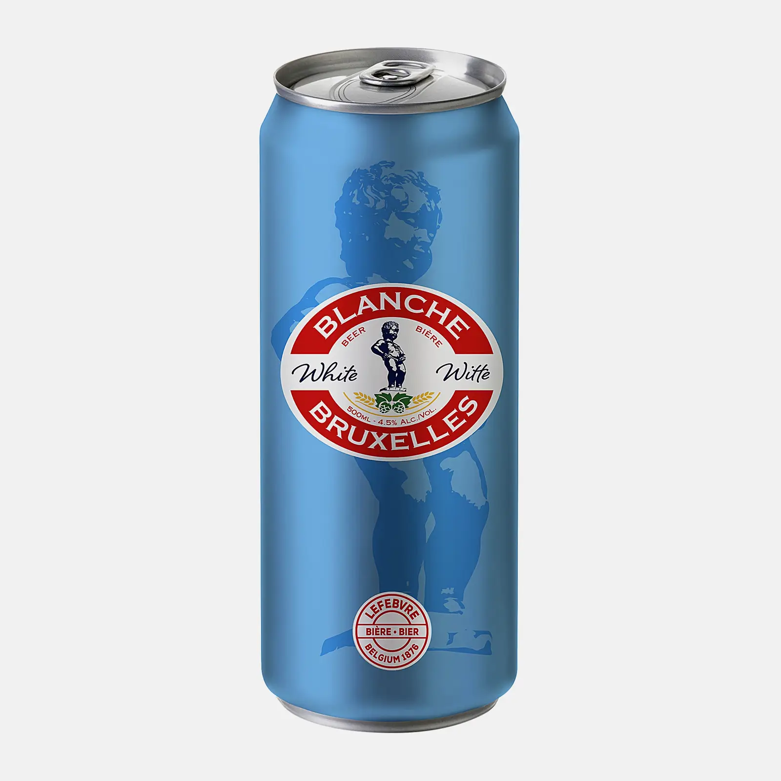 Изображение товара Бельгийское пиво Blanche de Bruxelles пшеничное светлое нефильтрованное 0.5л 4.5%