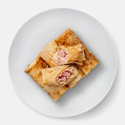 Блины с ветчиной и сыром