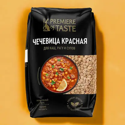 Чечевица Красная колотая Premiere of Taste 450г