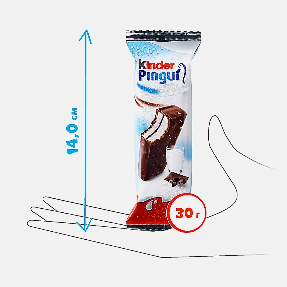 Пирожное бисквитное Pingui с молочной начинкой Kinder 30г
