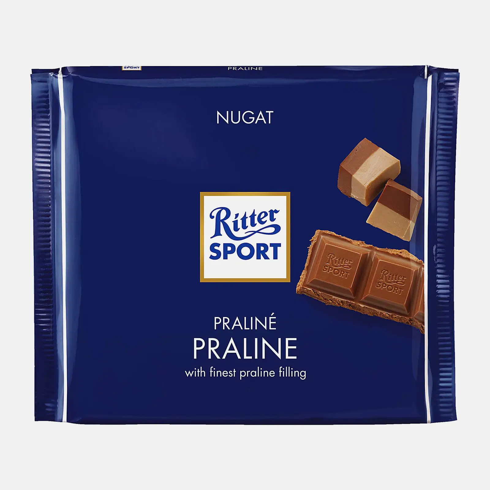 Шоколад молочный с пралиновой начинкой Ritter Sport 250г Шоколад молочный с пралиновой начинкой Ritter Sport 250г