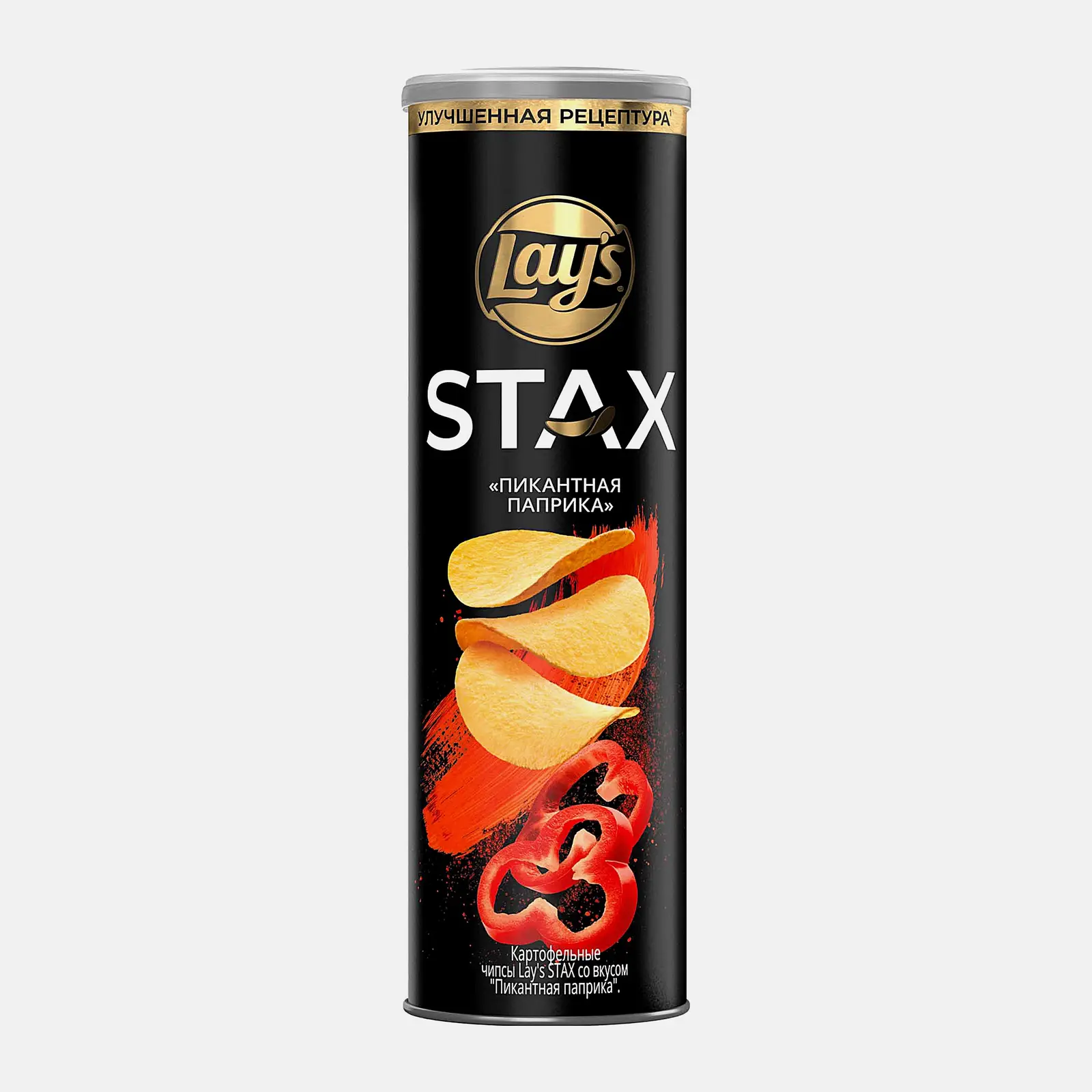 Чипсы со вкусом Пикантная паприка Lays Stax 140г