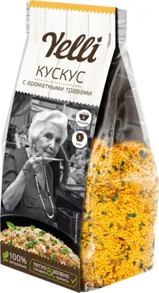 Изображение товара Чечевица с томатами/Кускус с ароматными травами Yelli 250г в ассортименте
