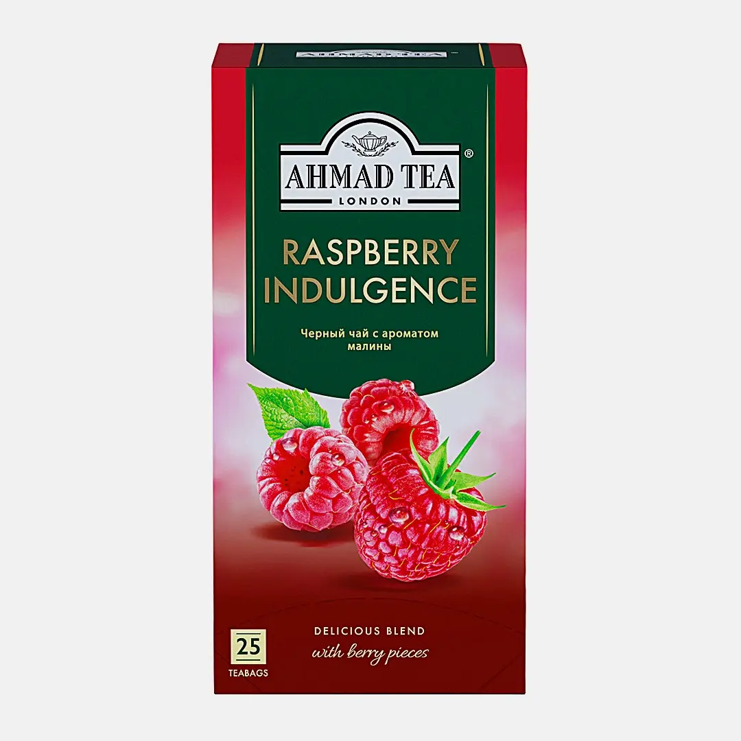 Изображение товара Чай черный Ahmad Tea Малиновое лакомство 25 пакетов - английский ароматизированный напиток