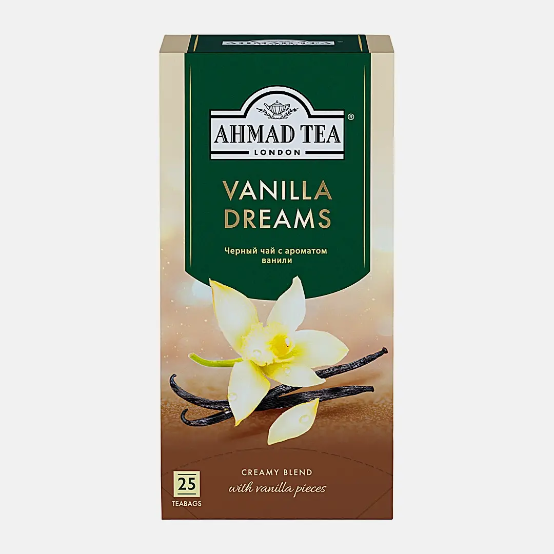 Чай чёрный Ahmad Tea Vanilla Dreams с ароматом ванили 25пак