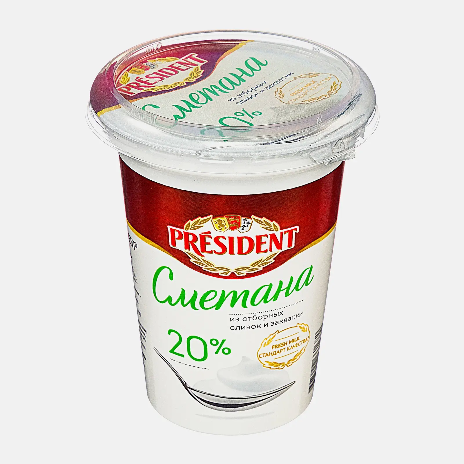 Сметана President 20% 350г - фото 2 Сметана President 20% 350г - фото 2