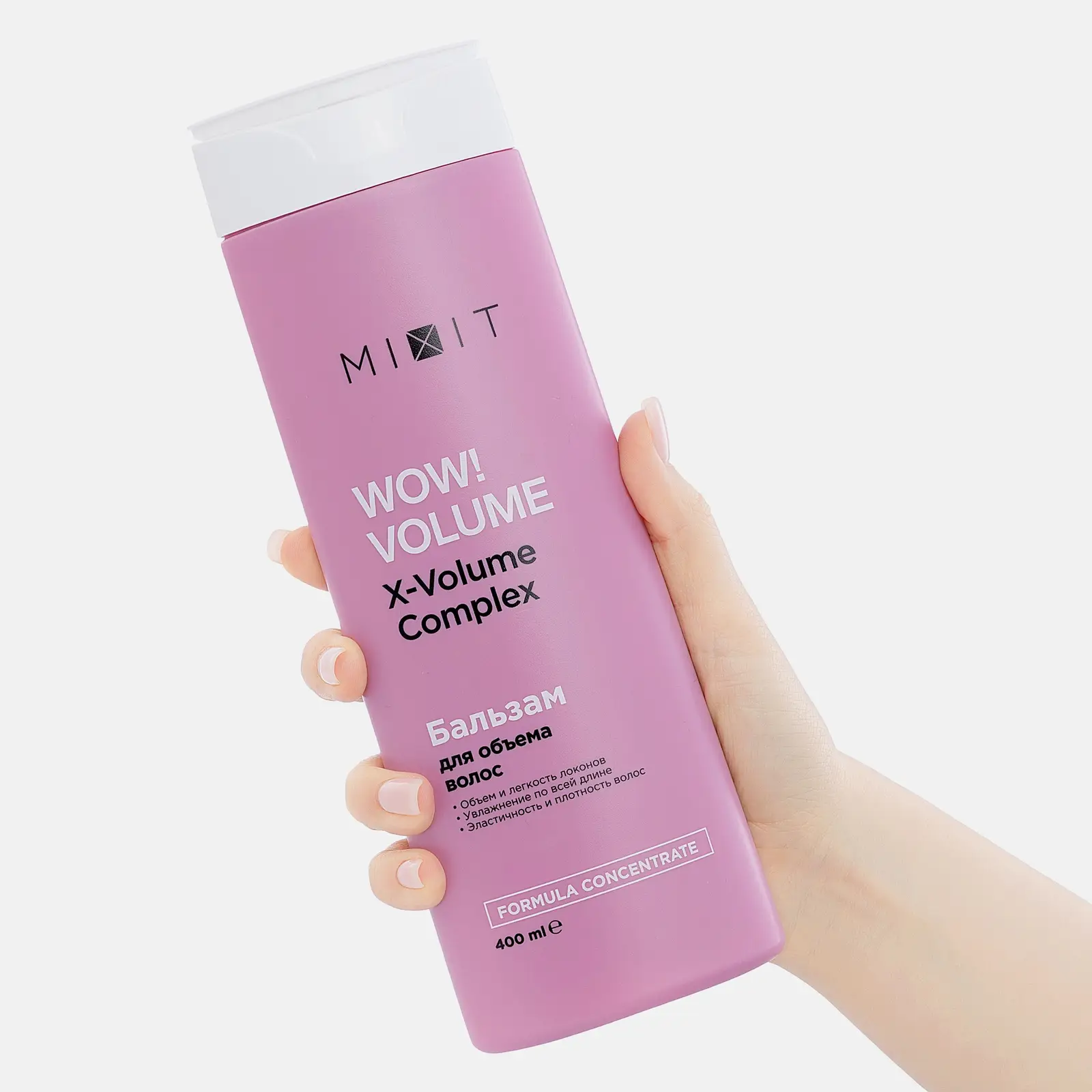 Бальзам-ополаскиватель для волос Mixit Wow!Volume укрепляющий 400мл - фото 2 Бальзам-ополаскиватель для волос Mixit Wow!Volume укрепляющий 400мл - фото 2