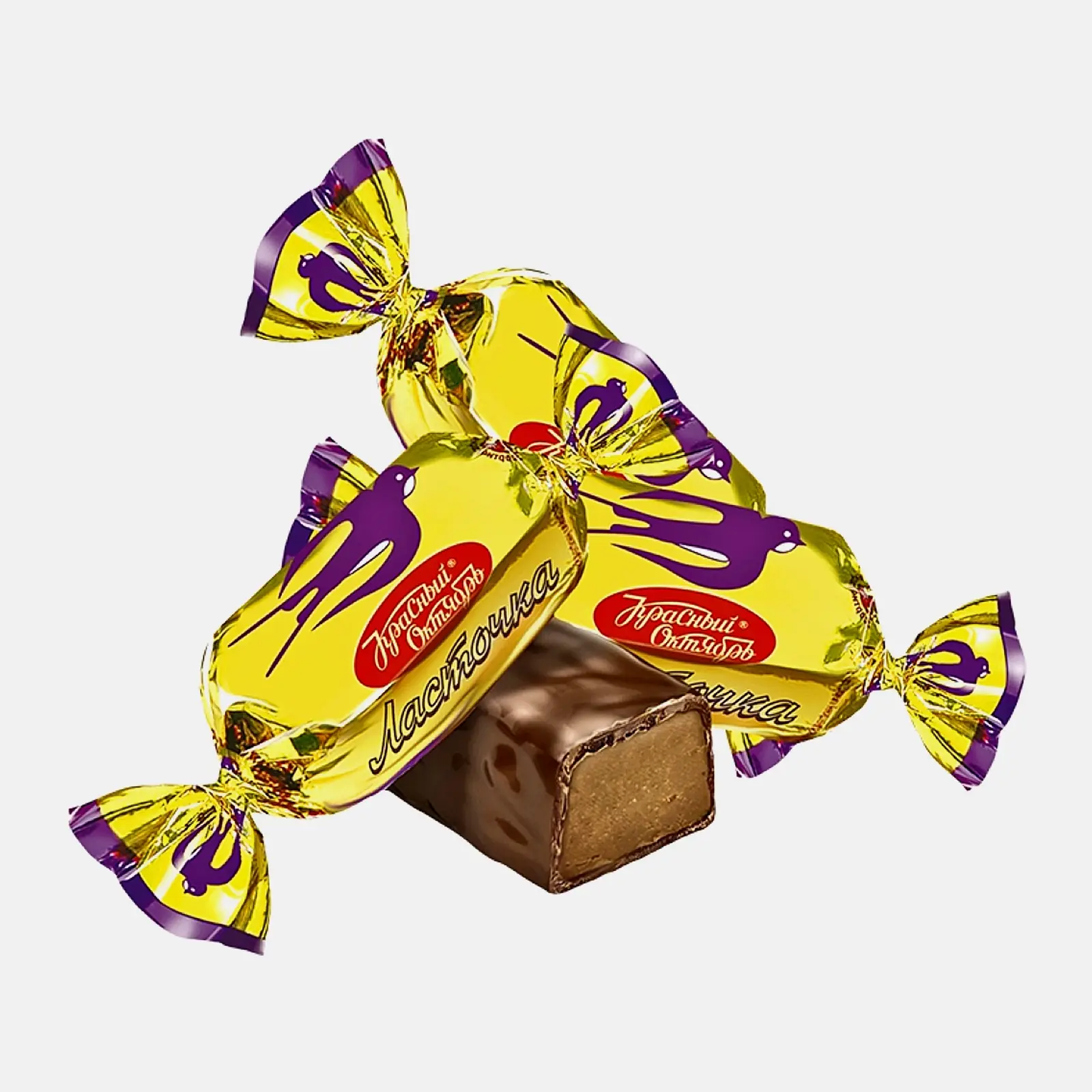 Изображение товара Конфеты Помадные Ласточка Красный Октябрь 0.3 кг