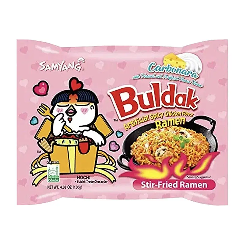 Изображение товара Лапша Samyang Buldak Хот Чикен Карбонара острая 130г быстрое приготовление