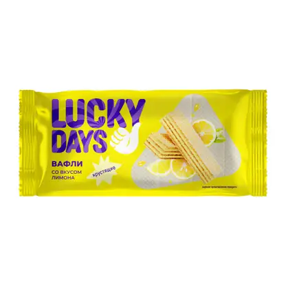 Изображение товара Вафли со вкусом лимона Lucky Days 200г