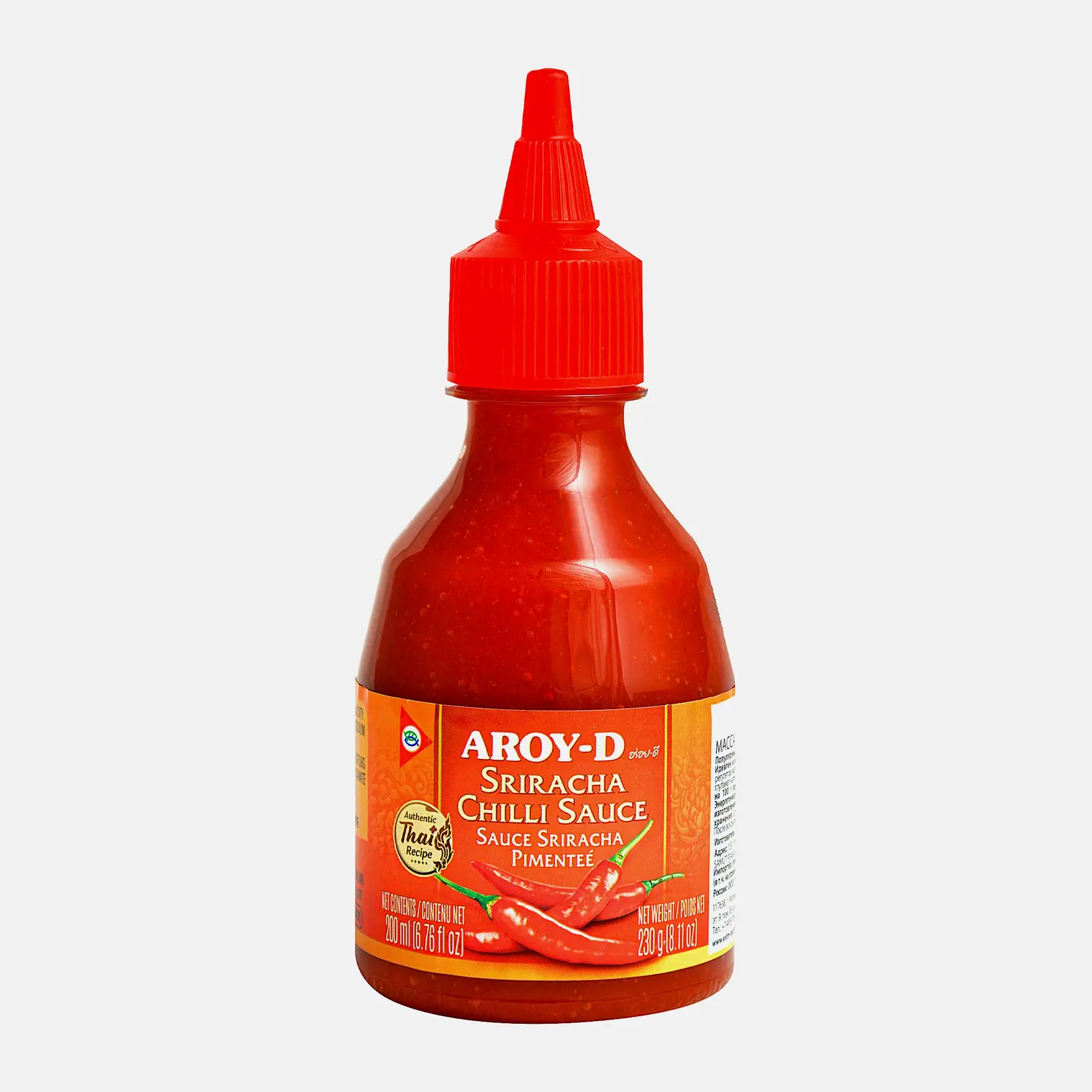 Изображение товара Соус Aroy-D Шрирача 200 мл острый перцовый соус для блюд