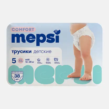 Трусики-подгузники Mepsi р.XL 12-22 кг 38шт