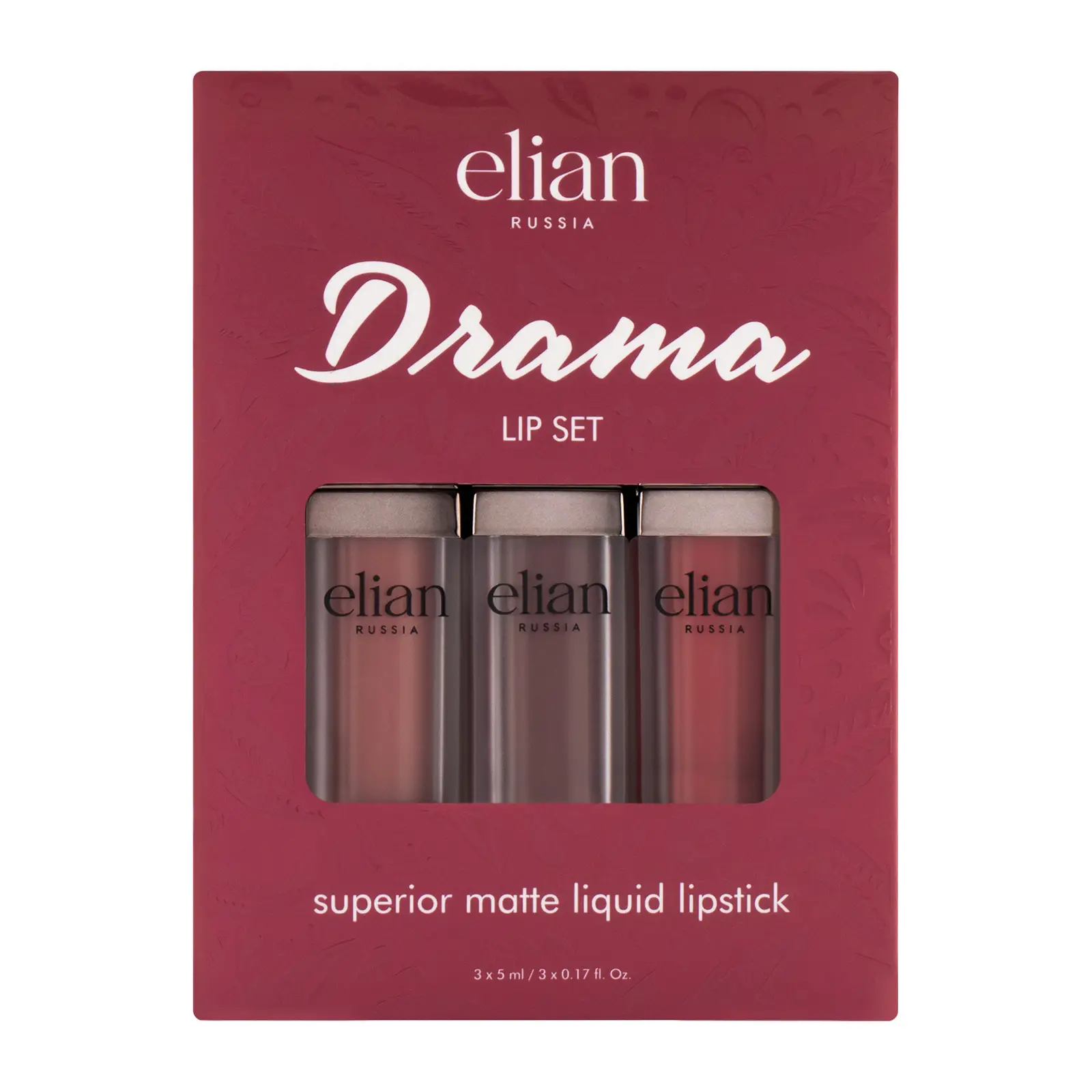 Набор помад для губ Elian Russia Drama Lip Set матовые