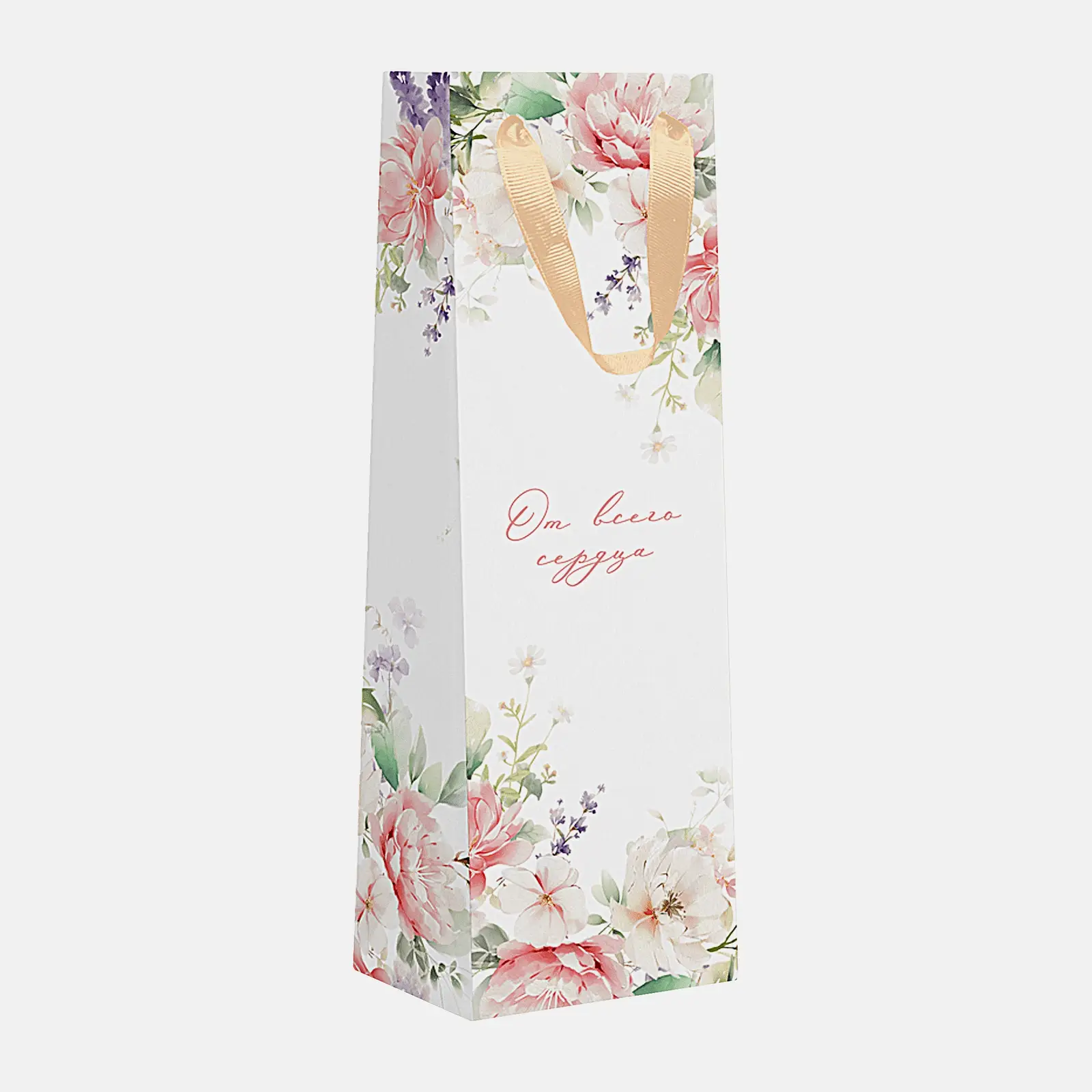 Пакет для бутылки Пакетико BLP Romantic 12*38*10см в ассортименте