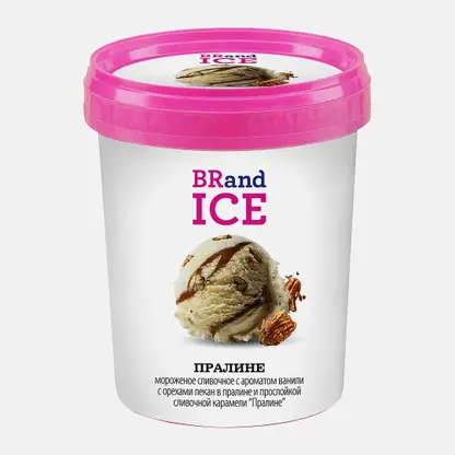 Мороженое сливочное Пралине Brandice 10% 500г
