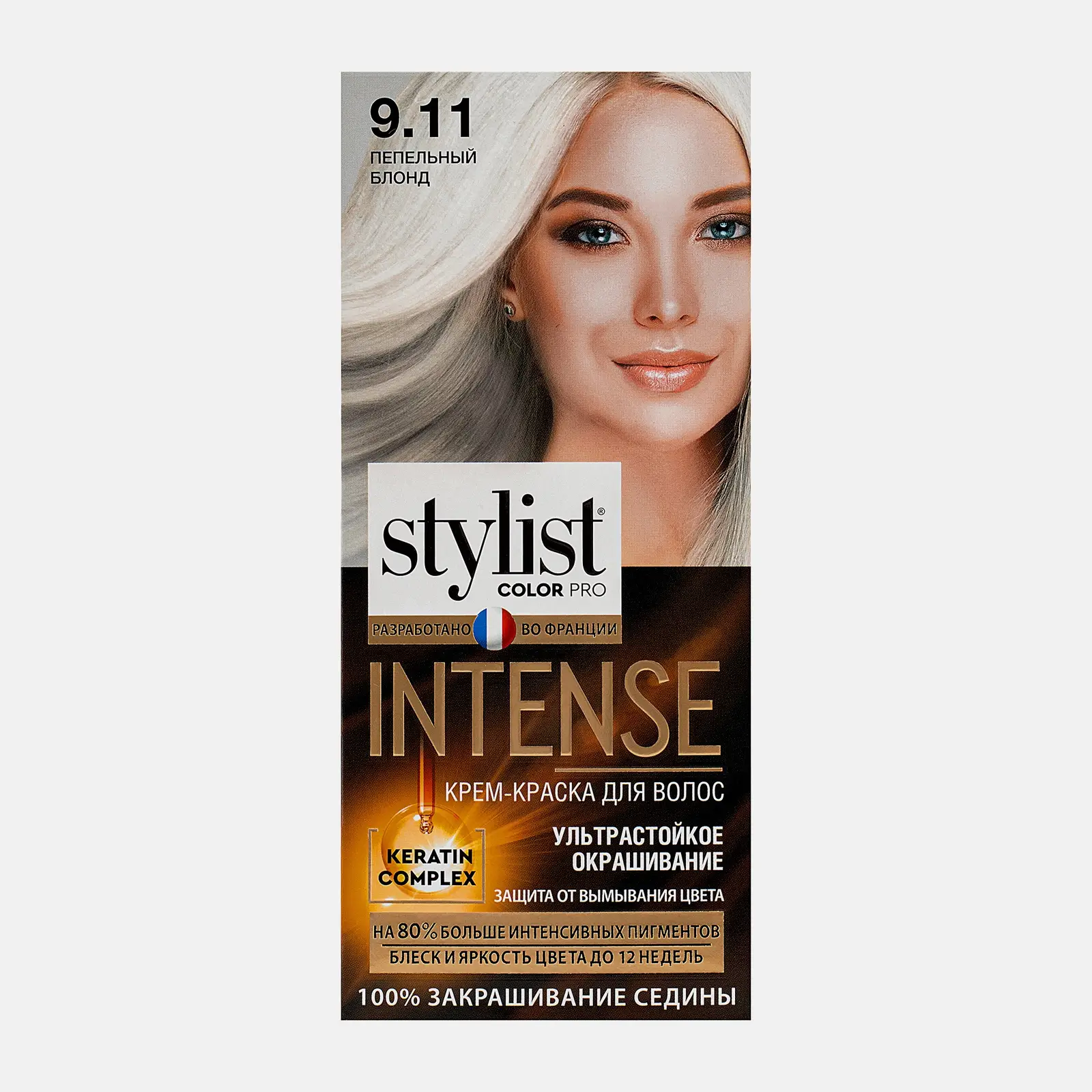Крем-краска для волос Stylist Color Pro Intense 9.11 Пепельный блонд 118мл